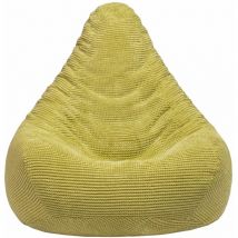 Loft 25 - Pouf d'intérieur, Pouf Pour Adultes Pour Jeux, Pouf en Velours Côtelé 90x75 cm avec Remplissage en Billes de Polystyrène, Siège Inclinable