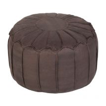 Loft 25 - Pouf rotondo per soggiorno, poggiapiedi morbido in stile marocchino, pouf leggero con imbottitura, pouf decorativo per gioco per adulti e