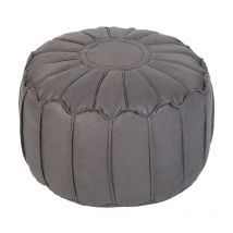 Runder Pouf für das Wohnzimmer, Fußhocker im marokkanischen Stil für den Innenbereich, leichter Pouf mit Füllung aus Polystyrolperlen, Gaming-Pouf