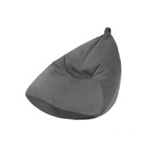 Loft 25 - Pouf d'intérieur, Fauteuil pouf pour salon, Siège design ergonomique en velours, Pouf poire XL 90x85 cm avec poignée de transport, Chaise