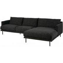 Massivmoebel24 - Canapé d'angle 285x161 Noir trient