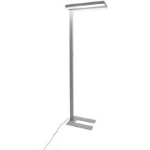 Arcchio - Floor Lamp Logan dimmable in Silver made of Aluminium for e.g. Office & Workroom (2 light sources,) from silver, white