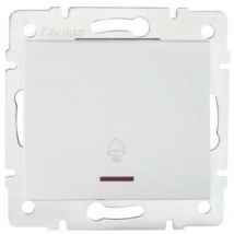 Kanlux - Bouton Poussoir Encastrable pour Sonnette avec Témoin led logi Blanc