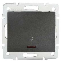 Kanlux - Interrupteur Encastrable Va-et-Vient Simple avec Témoin led logi Graphite