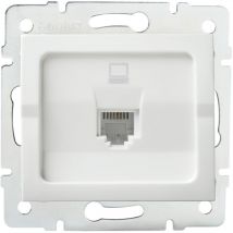 Prise Réseau Ethernet RJ45 CAT5e Encastrable LOGI Blanc