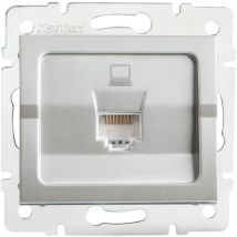 Prise Réseau Ethernet RJ45 CAT5e Encastrable logi Argent