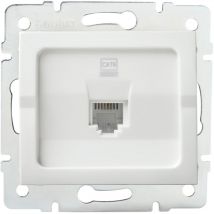Prise Réseau Ethernet RJ45 CAT6 Encastrable logi Blanc