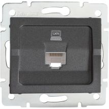 Prise Réseau Ethernet RJ45 CAT6 Encastrable logi Graphite
