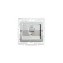 Prise Réseau Ethernet RJ45 CAT6 Encastrable logi Argent