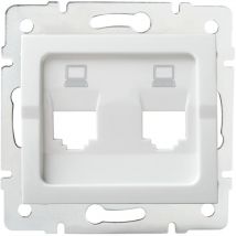 Adaptateur Réseau Ethernet 2xRJ45 Encastrable LOGI Blanc