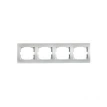 Cadre 4 Slots Horizontal LOGI Argent