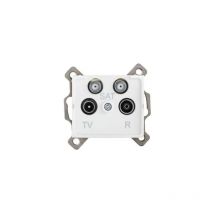 Prise TV-R-2xSAT Terminale Encastrable logi Blanc
