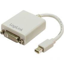Adaptateur DisplayPort, DVI LogiLink CV0037 [1x Mini port Display mâle - 1x DVI femelle 24+5 pôles] 0.09 m blanc