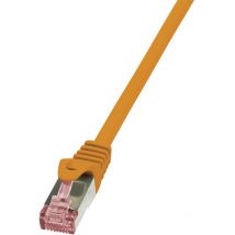 Logilink - Cq2028s Rj45 Netzwerkkabel, Patchkabel Cat 6 S/ftp 0.50 M Orange Flammwidrig, Mit Rastnasen