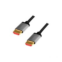 Logilink - CHA0105 - 2 m - hdmi Type a (Standard) - hdmi Type a (Standard) - Compatibilité 3D - 48 Gbit/s - Noir - Gris