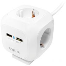 Multipresa 4 posti 16A con usb Power Cube - Logilink