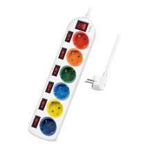 Logilink - LPS259 multiprise 1,5 m 6 sortie(s) ca intérieure blanc