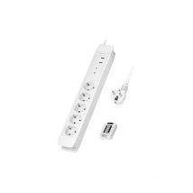 Logilink - LPS402 - multiprise 5 prises + télécommande pour jusqu'à 2 multiprises simultanément, 5 prises cee 7/3 (contact de prot