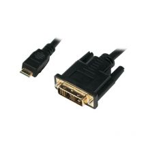 Logilink - Mini-HDMI - dvi-d m/m 2m - 2 m - Mini-HDMI - dvi-d - Mâle - Mâle - Or (CHM004)