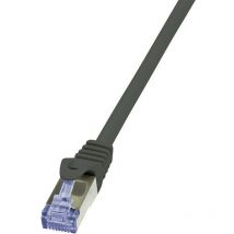 CQ3023S RJ45 Câble réseau, câble patch cat 6a s/ftp 0.50 m noir ignifuge, avec cliquet d'encastrement 1 pc(s) V969661 - Logilink