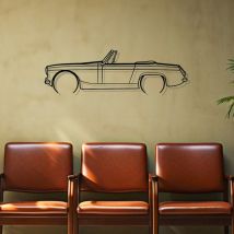 Shape Paris - silhouette de voiture - midget détaillée - 1966 - décoration murale en métal - 100cm - Silhouette de voiture, Œuvre d'Art Iconique