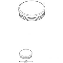 Polyethylen kappe für still schwarzer mast - lb1100082 - Lombardo