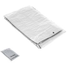 Lona Impermeable Reforzada 6x12 Metros (aproximadamente) Con Ojetes Metálicos, Lona De Protección Duradera, Color Blanco. - Saturnia