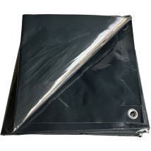 Jago - Lona Impermeable Exterior - 5x8 m, Ojales, Resistente a Altas Temperaturas y Rayos uv, pvc, Poliéster, Antracita - Cubre Piscina, Suelo