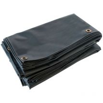 Tecplast - Lona para techos 4x6 m Gris oscuro - Garantía de 5 años LP506TO - Lona impermeable de pvc para techadores y carpinteros