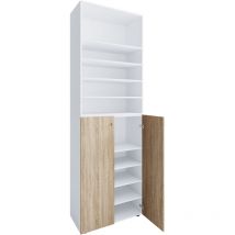 Lona2XL10DTR meuble à chaussures 2 portes blanc.