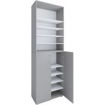Lona2XL10DTR meuble à chaussures 2 portes gris.