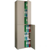 Lona2XLDT armoire de bureau 4 portes gris.