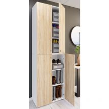 Lona2XLDT meuble à chaussures 4 portes blanc.