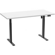 LonaE Schreibtisch elektrische Höhenverstellfunktion 160x80x71-120cm weiß, schwarz.