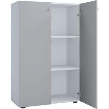 LonaXLDT Büroschrank 2 Türen weiß, grau.