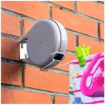 Fitags - Long, Corde à Linge Rétractable de 12 m pour Vêtements, Étendoir à Linge très Robuste et Résistant, Mécanisme Rétractable Automatique,