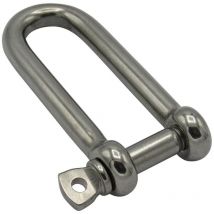 Securefix Direct - Long d Shackle Stainless Steel 4MM (Marine Boat Rigging Sails Halyards Dee)