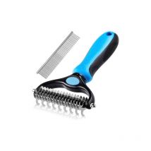 Long Haired Dog and Cat Brush - Anti Undercoat Pet Grooming Brushes, Dog Hair Comb and Professional Dog and Cat Grooming Rakes, Removes Dead Hair,