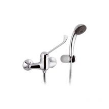 Long Lever Chrome Shower Mixer Tap Disabled Mobility Use