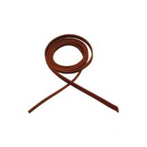 Taglia unica, Noir: Longe de selle en cuir lacée de 1 cm, d'une taille d'environ 150 cm, de couleur marron unique.