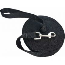 Ahlsen Longe pour Chien 10m Noir, Laisse de Dressage pour Chien, Laisse Longue pour Chien de Petites à Grandes Taille,