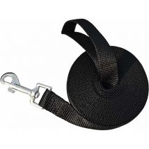Longe pour Chien 5m Noir, Laisse de Dressage pour Chien, Laisse Longue pour Chien de Petites à Grandes Taille