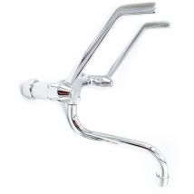 Longs leviers + 's' bec chromé mitigeur mural robinet robinet mobilité réduite