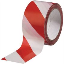 Ruban de signalisation – 793334 – PVC rouge/blanc – Longueur : 66 m – IKS