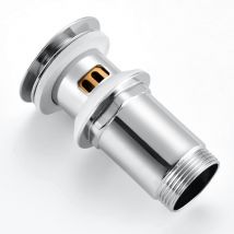 Lonheo - Universal Ablaufgarnitur Edelstahl Pop-Up Ventil 1 1/4 Zoll mit Überlauf Abflussgarnitur für Waschtisch/Waschbecken, Chrom