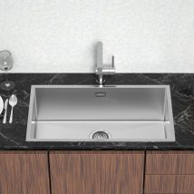 Lonheo - vier Cuisine 1 Bac 74x44x20cm Évier sous plan en Acier Inoxydable 304 pour Cuisine avec Système de Drainage