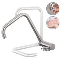 Lonheo - Grifo de Cocina Plegable 180° 7-Formas Grifo debajo de ventana Giratorio a 360° Acero inoxidable Monomando Grifería Mezclador con Aireador