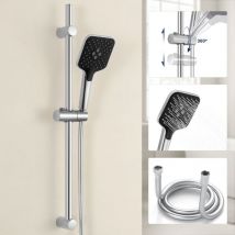 Brausestange mit Handbrause mit 3 Strahlarten Handbrause Verstellbare Brausegarnitur Verchromtes Edelstahl-Duschsystem - Lonheo Max