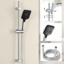 Lonheo Max - Brausestange Mit Handbrause Mit 3 Strahlarten Handbrause Verstellbare Brausegarnitur Verchromtes Edelstahl-duschsystem