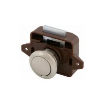 Loquet d'armoire à bouton-poussoir pour caravane de camping-car de camping-car (marron argenté)